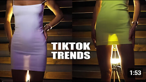 Try on short transparent dresses without... 