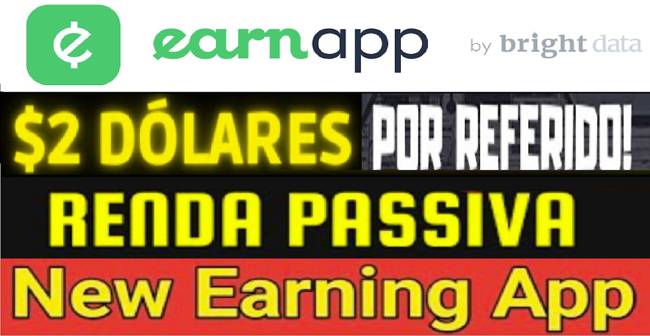 【 EarnApp 】Renda Passiva no Automático | Pagando $2 por indicação | Igual a HONEYGAIN | #Crypto