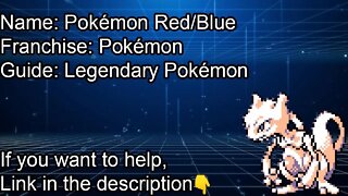 Pokémon Red & Blue | ALL LEGENDARY POKÉMON