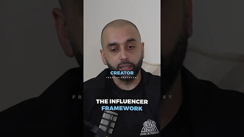 This is the framework you need to follow as an influencer ..