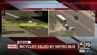 Mesa bicyclist killed in crash with bus