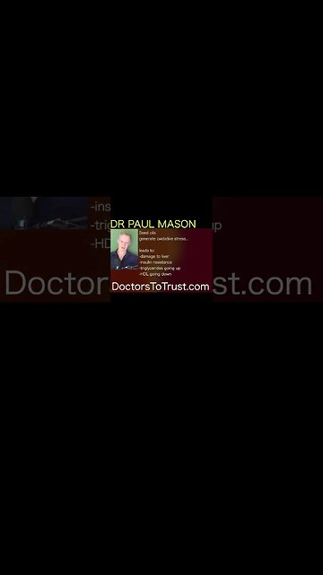 DR PAUL MASON | LDL becomes damaged by: 1. veggie oils [seed oil] & 2. high blood sugar!