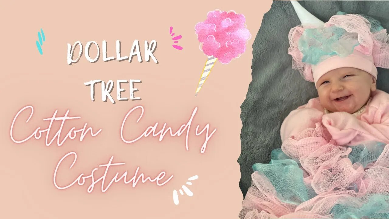 DIY Cotton Candy Baby Costume | HALLOWEEN ON A BUDGET | DOLLAR TREE COSTUME