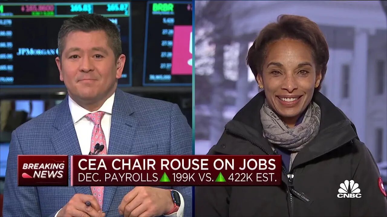 White House economic advisor Cecilia Rouse reacts to December jobs report