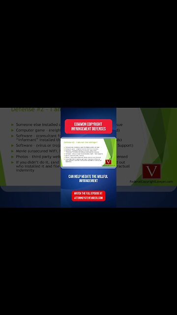 Common copyright infringement defenses by Attorney Steve®