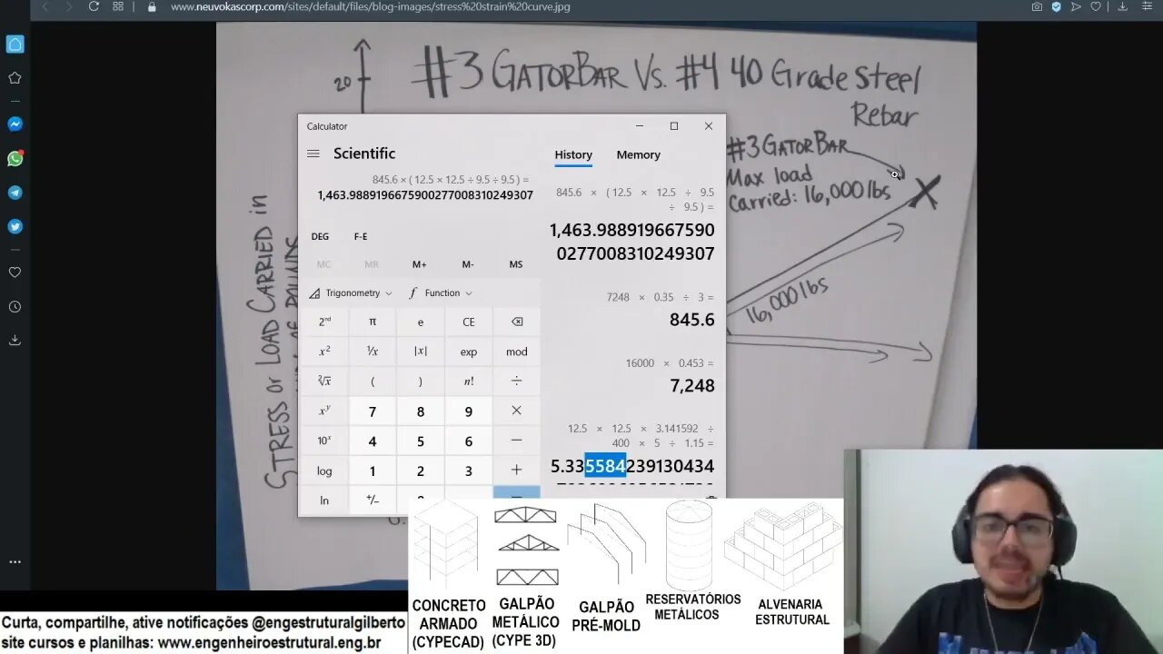 Vergalhão de fibra Eng Estrutural