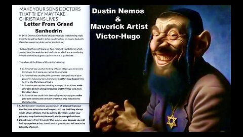 Dustin Nemos Victor Hugo 1492 Letter From Grand Sanhedrin Jewish Crimes Against Humanity Censored