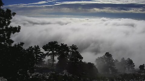 Timelapse as fog settles in on Lookout Mountain