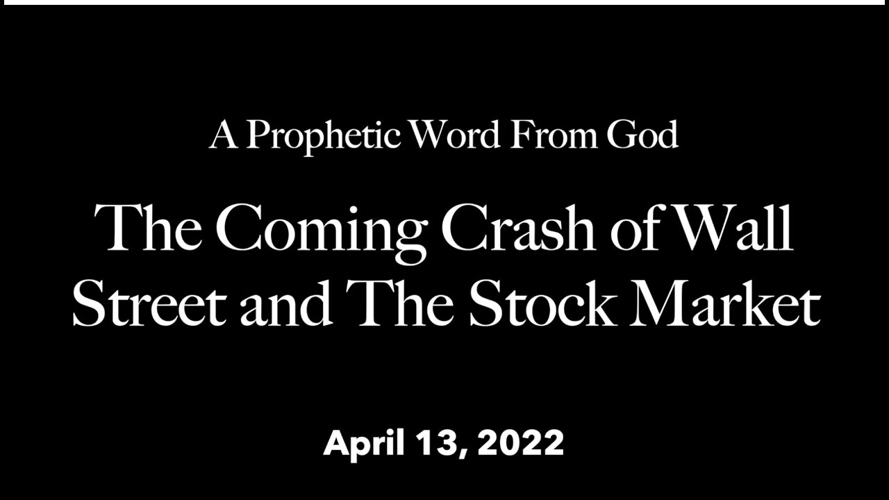 The Coming Crash of Wall Street & the Stock Market