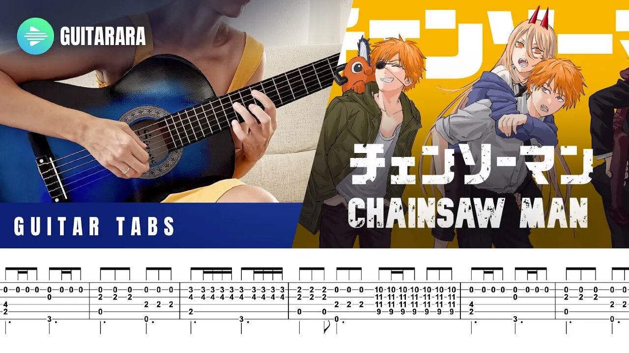 Kick Back - Chainsaw Man Opening | Classical Guitar Cover | GUITAR TABS/SHEET