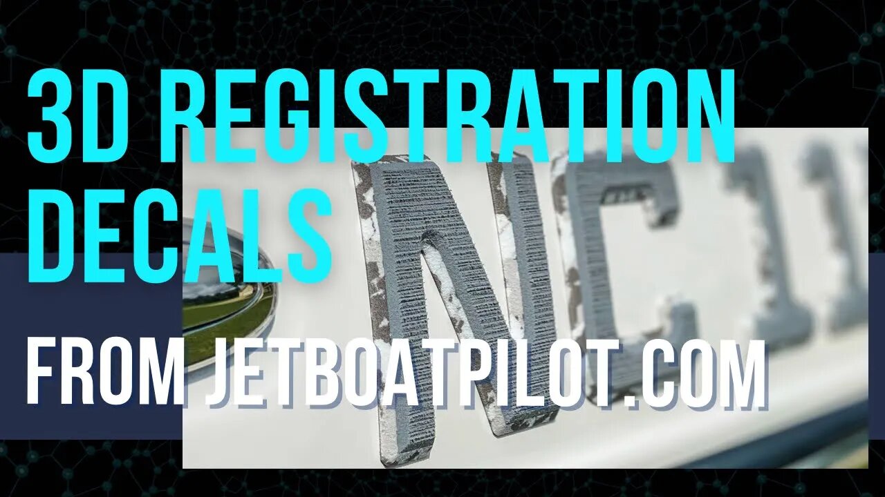 3D Registration Decals from JetBoatPilot.com #boatlife #3dReg #jetboatpilot