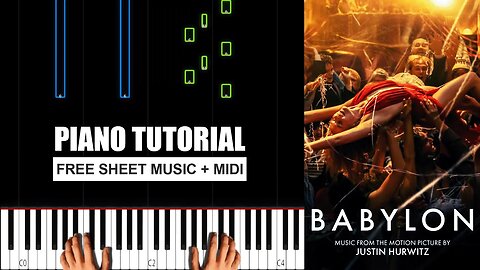 Manny And Nellie's Theme - Babylon Motion Picture OST by Justin Hurwitz - (MEDIUM) Piano Tutorial