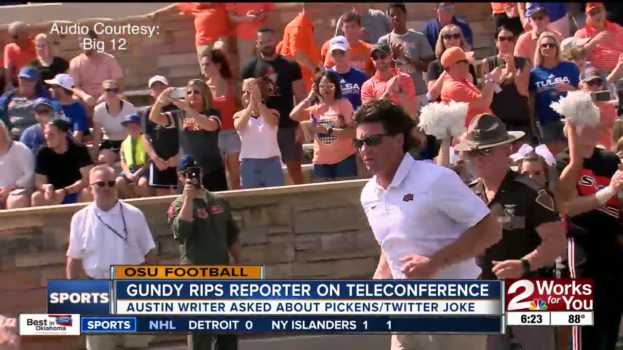 Mike Gundy rips reporter on Big 12 Teleconference