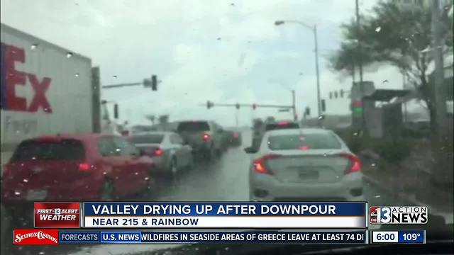 Valley drying up after downpour