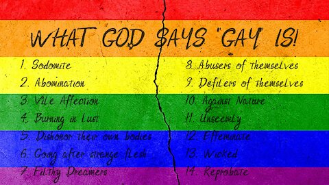 Reg Kelly - What God Says Gay Is