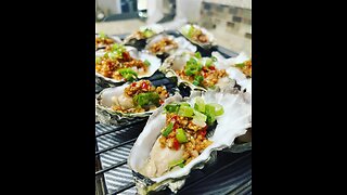 Chinese Street Food - Oyster in Garlic Sauce