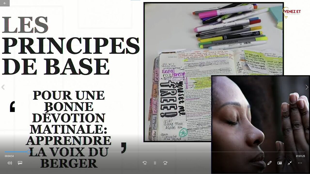 PRINCIPE DE BASE POUR UNE BONNE DÉVOTION MATINALE, APPRENDRE À ECOUTER LA VOIX DU BERGER