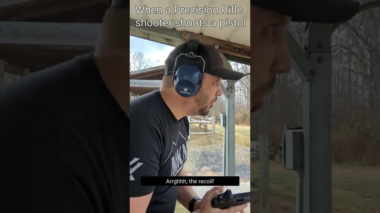 When a precision rifle shooter shoots a pistol