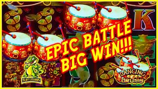 2 LIZARDS ENTER, 1 BIG WIN LEAVES!!! HUGE Dancing Drums Slot SESSION! LIVESTREAM HIGHLIGHT!