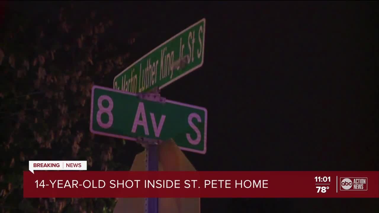 Police: 14-year-old boy shot inside St. Petersburg home