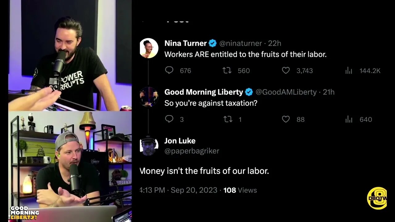 "Money isn't the fruits of your labor" (CLIP)