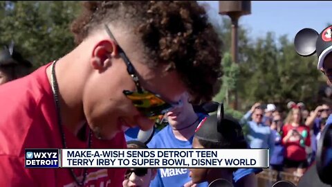 Make-A-Wish sends Detroit teen Terry Irby to Super Bowl AND Disney World