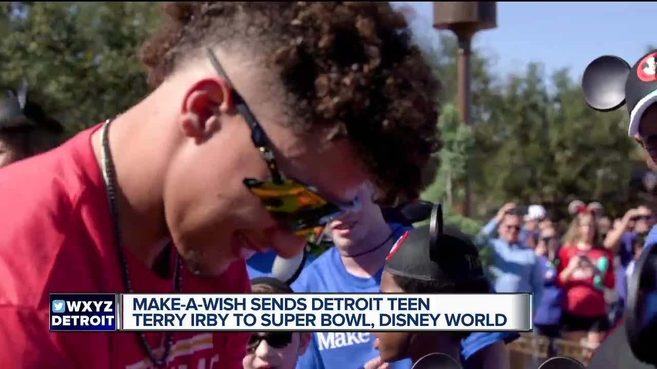 Make-A-Wish sends Detroit teen Terry Irby to Super Bowl AND Disney World