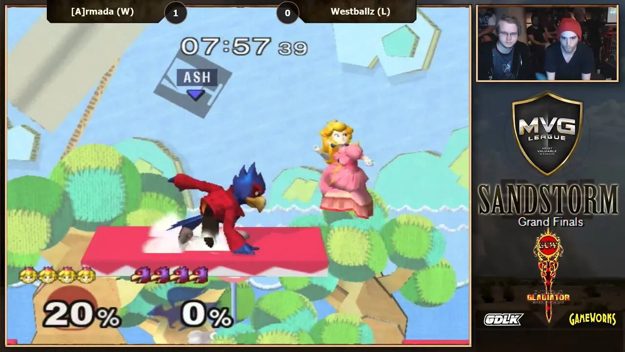 MVG Sandstorm: Singles Top 8 GF - [A]rmada (Peach) vs. Westballz (Falco)