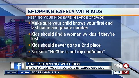 Shopping Safely with your children in large crowds