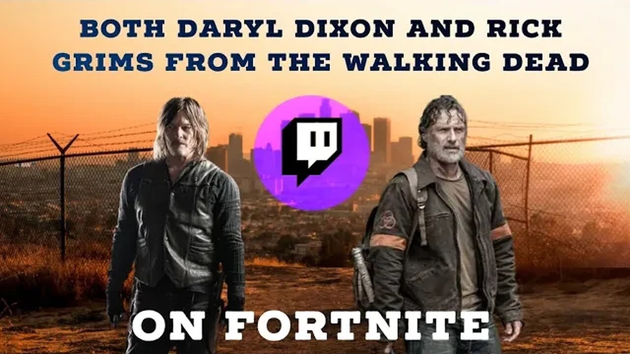 My first stream on Fortnite as the Survival in Arms Skins of The Walking Dead