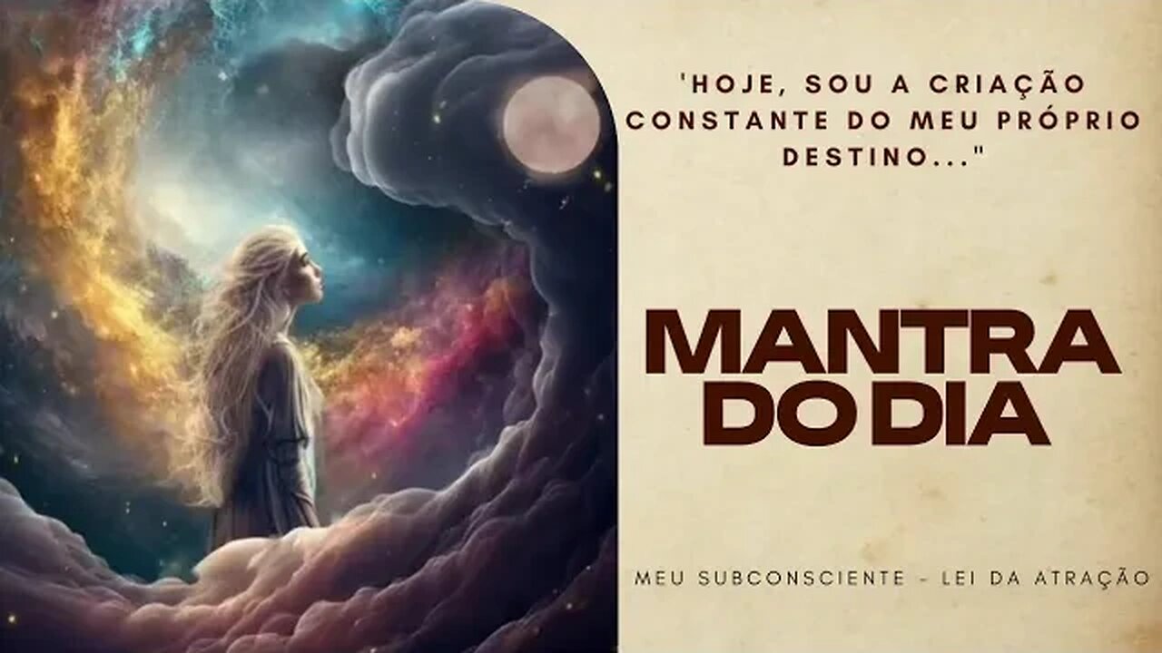 MANTRA DO DIA - Hoje, sou a criação constante do meu próprio destino #mantra #mantradodia