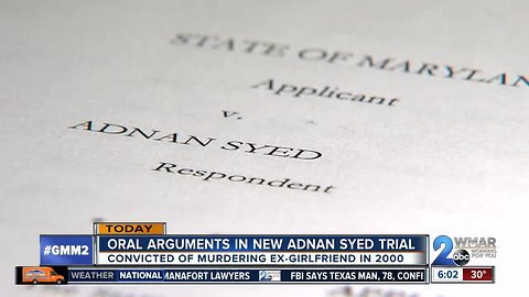 Court to hear appeal in Adnan Syed case