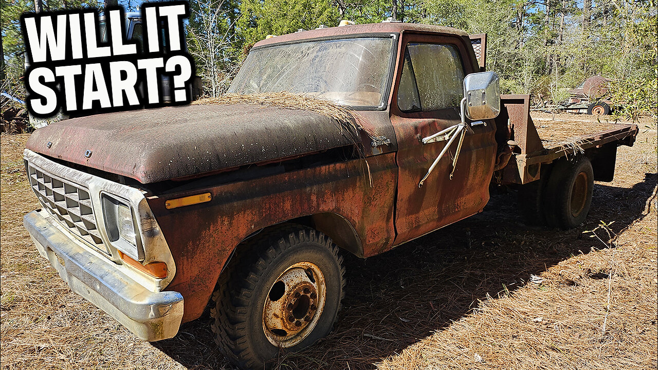 Private Junkyard Find - Ford F350 Dually! Will This Beast Run Again?