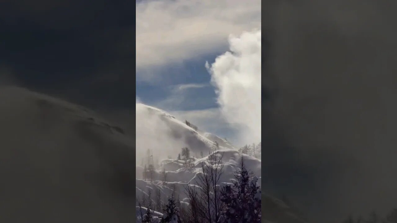 Winter cloud over mountains #shorts #nature #clouds