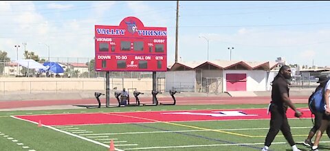 Raiders host development event for Las Vegas-area high school football teams