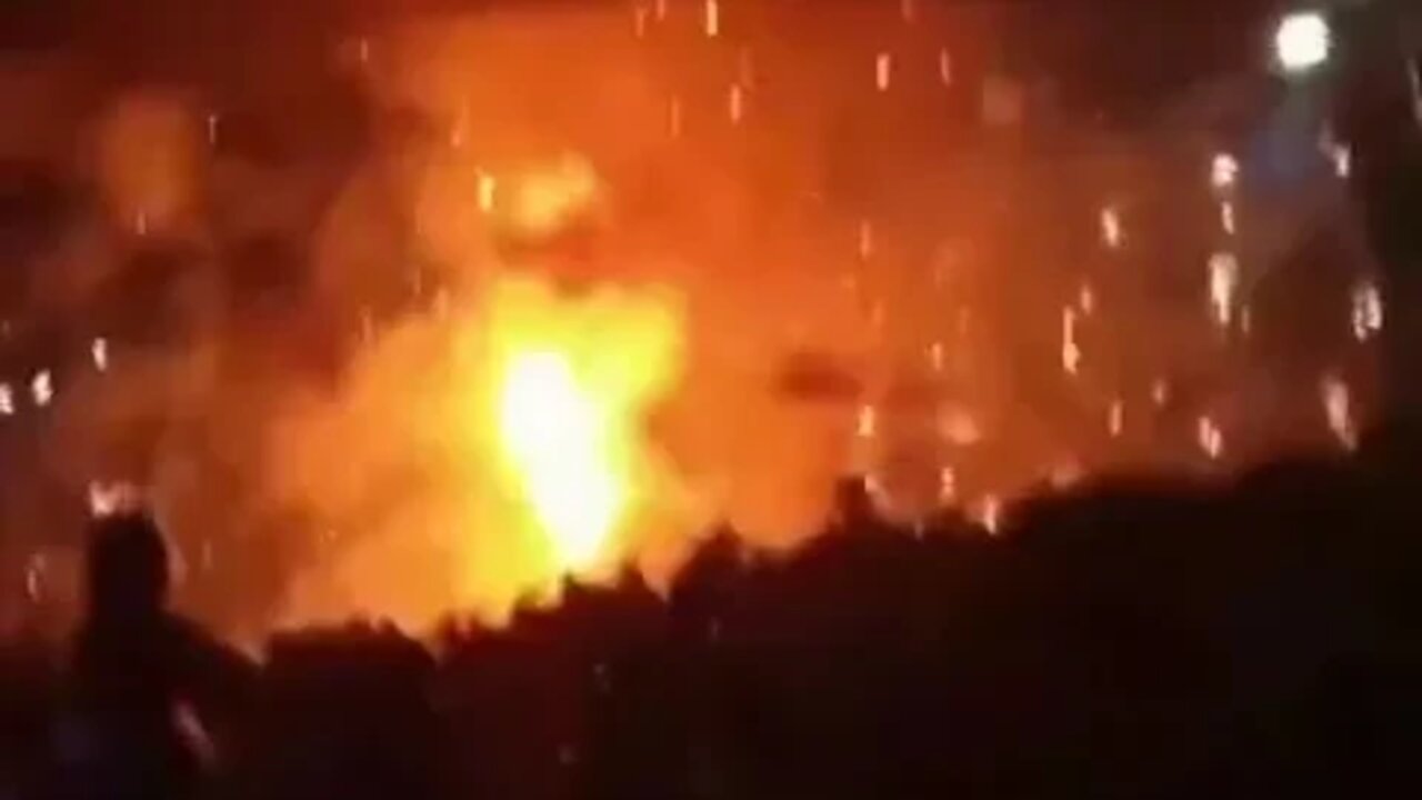 Pyrotechnics accidentally exploding at a party