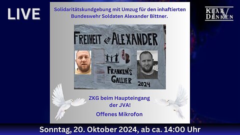 🔵💥LIVE | Solidaritätskundgebung für Alexander Bittner in Aichach💥