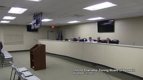 Oxford Township Zoning Board of Appeals 11/14/22