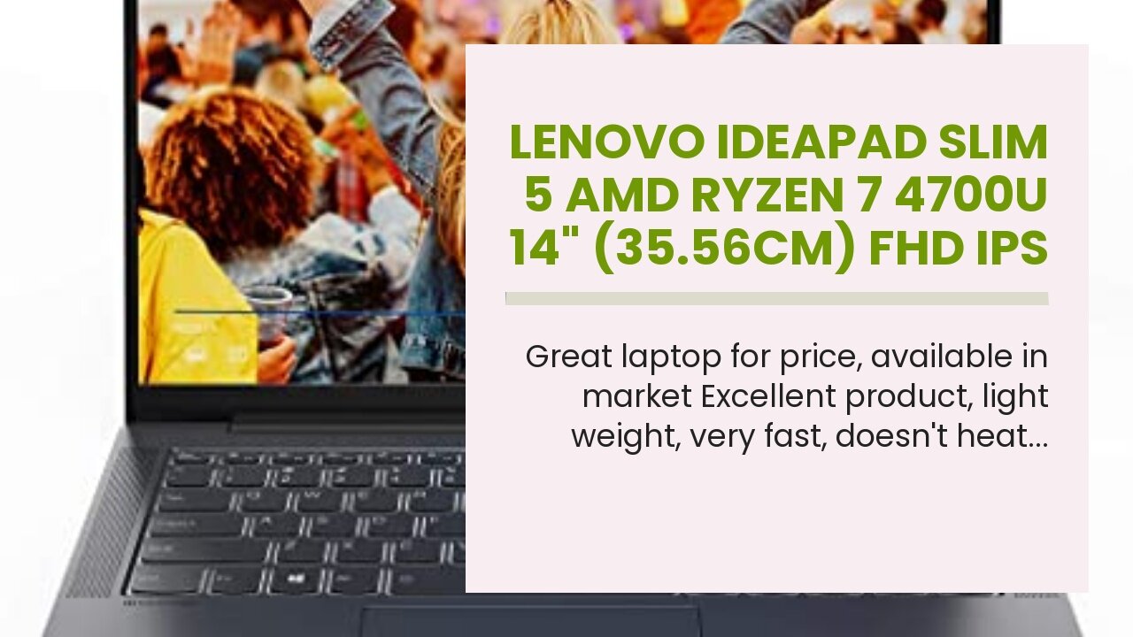 Lenovo IdeaPad Slim 5 AMD Ryzen 7 4700U 14" (35.56cm) FHD IPS Thin & Light Laptop (8GB/512GB SS...