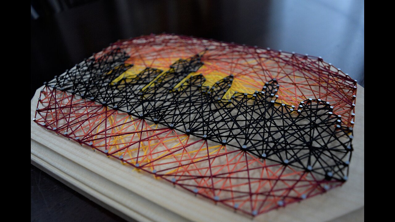 City Sunset String Art