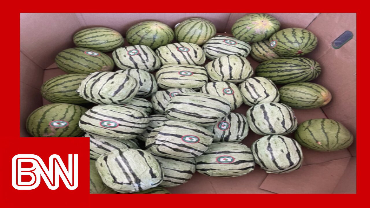 Methamphetamine disguised as shipment of watermelons seized at US-Mexico border in San Diego