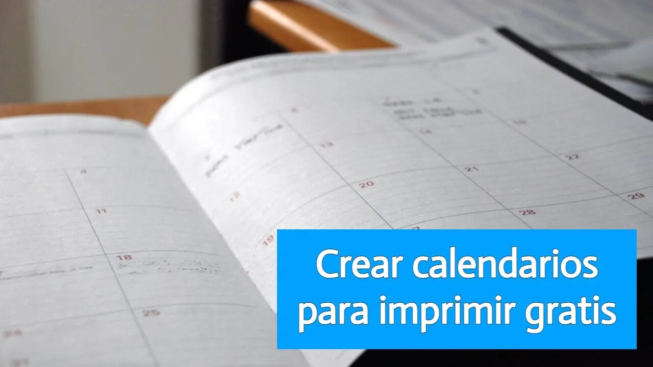 Crear calendarios para imprimir gratis