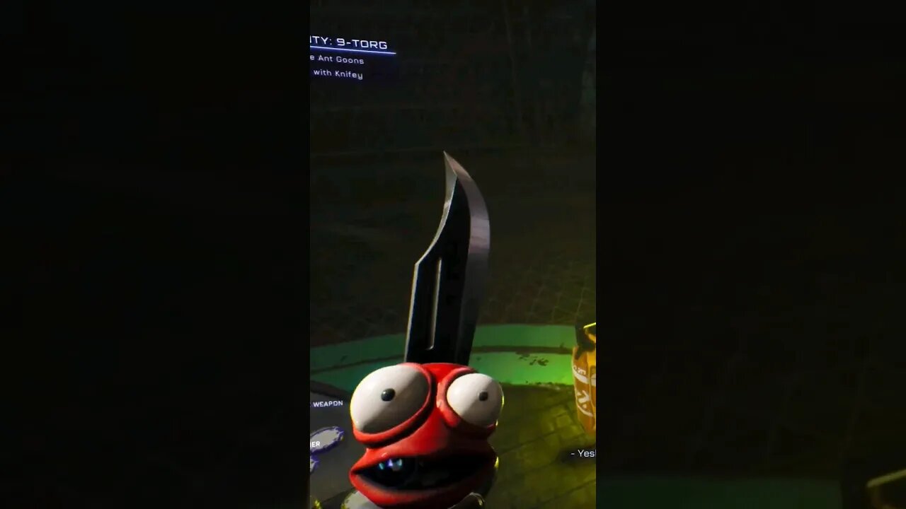 Knifey does like his stabbin'. Like A LOT!