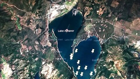 5.5 Lake Almanor & Is It Cracks Or Land On The Lakes Floor . Close Up View. 5/12/2023