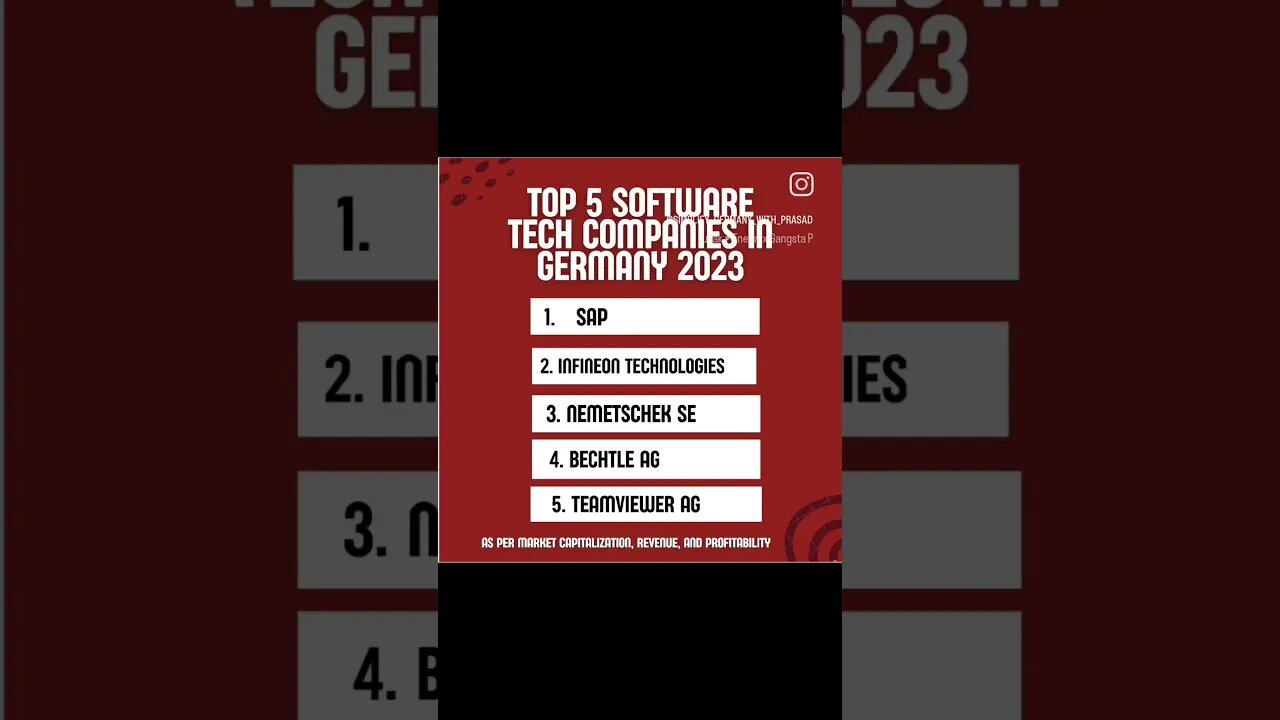 Top 5 Software IT companies in Germany 2023 | Prasad Botre | #shorts #germany #study #jobs