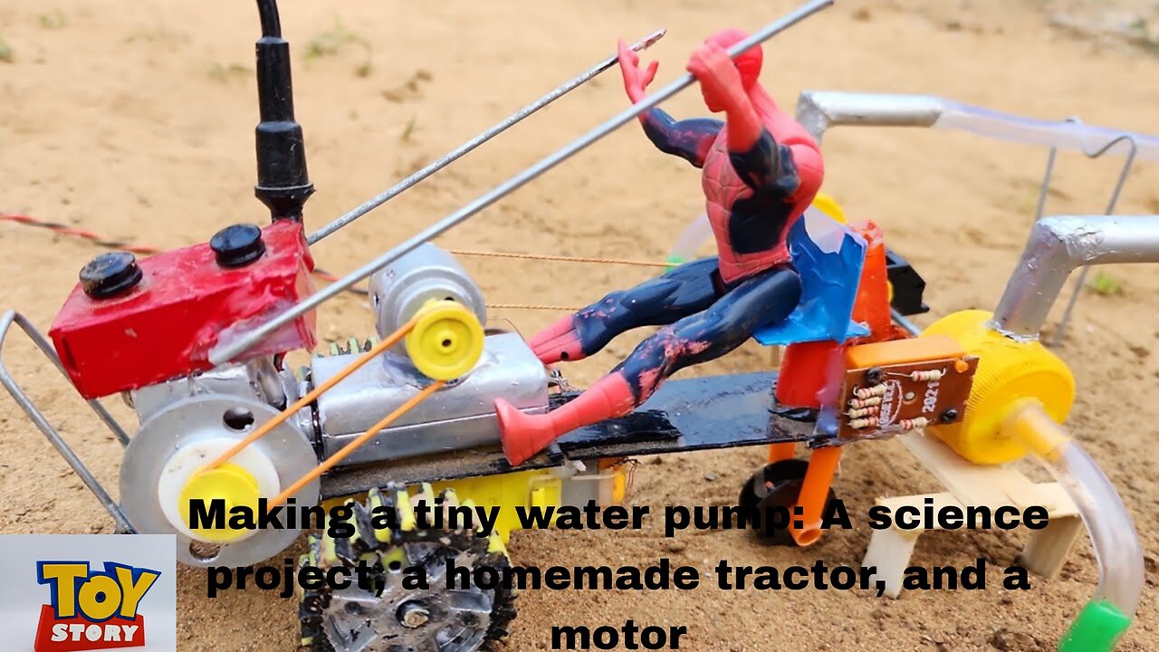 Making a tiny water pump: A science project, a homemade tractor, and a motor