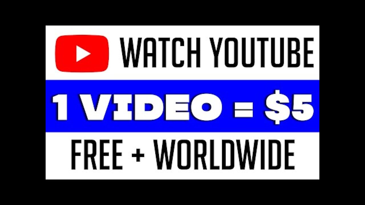 Earn $5.00 Per YouTube Video You Watch (Earn Money Watching YouTube Videos)