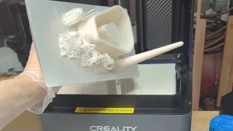 LIVE: messing with a resin printer. no that's not milk
