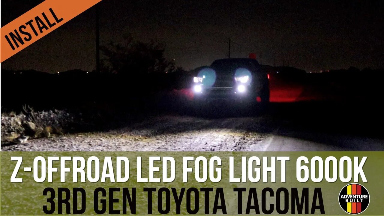 Z-OFFROAD LED FOG INSTALL IN 3RD GEN TACOMA | 6000K CLEAN WHITE LIGHT | HEADLIGHT BRIGHT