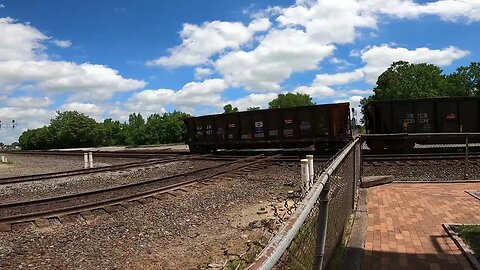 Union station Marion OH NS local DJ&J gondola cars ,07/2023